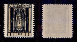 Occupazioni I Guerra Mondiale - Fiume - 1924 - 1 Lira Annessione (222 Varietà) - Dentellatura Superiore Spostata In Bass - Otros & Sin Clasificación