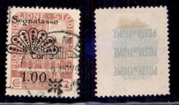 Occupazioni I Guerra Mondiale - Fiume - 1921 - Segnatasse - 1 Lira Su 2 Corone (24s) Usato - L A Cavallo - Autres & Non Classés