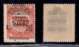 Occupazioni I Guerra Mondiale - Fiume - 1921 - Segnatasse - 0,04 Su 10 Cent (26o) - Segnatasse In Basso - Gomma Original - Other & Unclassified