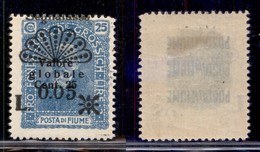 Occupazioni I Guerra Mondiale - Fiume - 1921 - Segnatasse - L 0,05 Su 25 Cent (29n-varietà) Con Segnatasse A Cavallo - G - Autres & Non Classés