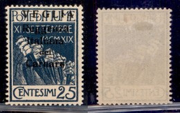 Occupazioni I Guerra Mondiale - Veglia - 1920 - 25 Cent (8) - Gomma Originale (65) - Autres & Non Classés