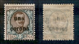 Occupazioni I Guerra Mondiale - Dalmazia - 1919 - 1 Corona Su 1 Lira (1b) Con A Diversa - Gomma Originale (90) - Autres & Non Classés