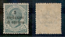 Occupazioni I Guerra Mondiale - Dalmazia - 1921 - 5 Cent Su 5 Cent (2) - Gomma Integra (20) - Autres & Non Classés