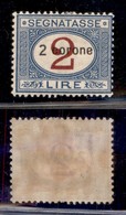 Occupazioni I Guerra Mondiale - Dalmazia - 1922 - Segnatasse - 2 Corone Su 2 Lire (3) - Gomma Originale (100) - Autres & Non Classés