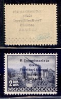 Occupazioni II Guerra Mondiale - Lubiana - 1941 - 2 Din (3l-Aerea) Con Leggero Decalco - Gomma Integra (120) - Otros & Sin Clasificación