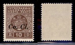 Occupazioni II Guerra Mondiale - Lubiana - 1941 - Segnatasse - 10 Din (5 Varietà) Con Soprastampa In Basso - Gomma Integ - Otros & Sin Clasificación