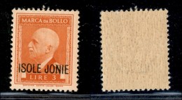 Occupazioni II Guerra Mondiale - Isole Jonie - Isole Jonie - 1943 - Marche Da Bollo - 3 Lire (unificato 12) - Gomma Inte - Otros & Sin Clasificación