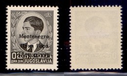 Occupazioni II Guerra Mondiale - Montenegro - 1941 - 25 Para (1 Varietà) - Soprastampa In Basso - Gomma Integra - Non Ca - Other & Unclassified