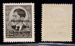 Occupazioni II Guerra Mondiale - Montenegro - 1941 - 25 Para (1 Varietà) - Soprastampa In Basso - Gomma Originale - Non  - Otros & Sin Clasificación