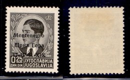 Occupazioni II Guerra Mondiale - Montenegro - 1941 - 25 Para (1pa Varietà) - Errore X1X Con Soprastampa In Basso - Gomma - Autres & Non Classés