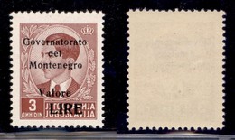 Occupazioni II Guerra Mondiale - Montenegro - 1942 - 3 Din (42) - Gomma Integra (100) - Autres & Non Classés