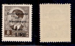 Occupazioni II Guerra Mondiale - Montenegro - 1942 - 8 Din (46) - Gomma Integra (100) - Other & Unclassified