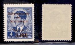 Occupazioni II Guerra Mondiale - Montenegro - 1942 - 4 Din (54) - Gomma Integra (75) - Autres & Non Classés