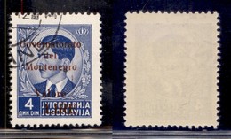 Occupazioni II Guerra Mondiale - Montenegro - 1942 - 4 Din (54) Usato (50) - Autres & Non Classés