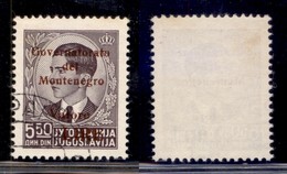 Occupazioni II Guerra Mondiale - Montenegro - 1942 - 5,50 Din (55) Usato (50) - Autres & Non Classés