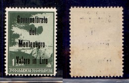 Occupazioni II Guerra Mondiale - Montenegro - 1942 - 1 Din (11-Aerea) - Gomma Integra (50) - Other & Unclassified