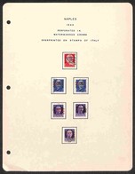 Occupazioni Straniere Di Territori Italiani - Occupazione Anglo-Americana - Napoli - 1943 - Soprastampati (10A+11+11A+12 - Other & Unclassified