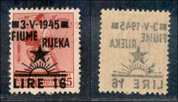 Occupazioni II Guerra Mondiale - Occupazione Jugoslava - Fiume - 1945 - 10 Lire Su 75 Cent (19s) Con Decalco - Gomma Int - Autres & Non Classés