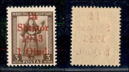 Occupazioni Straniere Di Territori Italiani - Occupazione Tedesca - Albania - 1943 - 1 Qind Su 3 (1d) Con Soprastampa In - Other & Unclassified