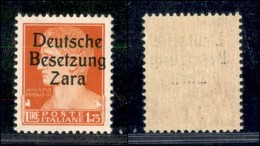 Occupazioni Straniere Di Territori Italiani - Occupazione Tedesca - Zara - 1943 - 1,75 Lire (11-secondo Tipo) - Gomma In - Autres & Non Classés