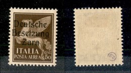 Occupazioni Straniere Di Territori Italiani - Occupazione Tedesca - Zara - 1943 - 50 Cent (2/I-Aerea) - Gomma Originale  - Sonstige & Ohne Zuordnung