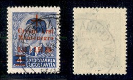 Occupazioni Straniere Di Territori Italiani - Occupazione Tedesca - Montenegro - 1943 - 0,50+2,50 RM Su 3 Din (23) Usato - Altri & Non Classificati