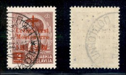 Occupazioni Straniere Di Territori Italiani - Occupazione Tedesca - Montenegro - 1943 - 0,50+2,50 RM Su 4 Din (24) Usato - Altri & Non Classificati