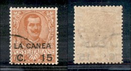 Uffici Postali All'Estero - Levante - La Canea - 1905 - 15 Cent Su 2 Floreale Soprastampato (7) - Usato (10) - Otros & Sin Clasificación