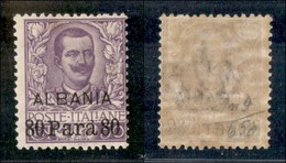 Uffici Postali All'Estero - Levante - Albania - 1907 - 80 Para Su 50 Cent (9) - Gomma Integra (112) - Andere & Zonder Classificatie