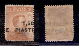 Uffici Postali All'Estero - Levante - Costantinopoli - 1922 - 1,50 Piastre Su 20 Cent Michetti (49da) - Soprastampa Fort - Autres & Non Classés