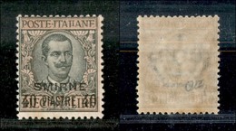 Uffici Postali All'Estero - Levante - Smirne - 1909 - 40 Piastre Su 10 Lire (8) - Gomma Originale - Other & Unclassified