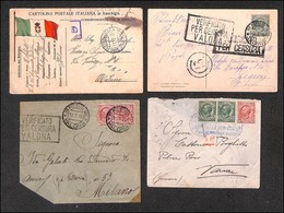 Uffici Postali All'Estero - Levante - Valona - 1915/1916 - Due Buste E Due Cartoline (una In Franchigia) - Other & Unclassified