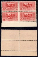Colonie - Emissioni Generali - 1932 - 20 Cent Garibaldi (2) In Quartina - Gomma Integra (60) - Other & Unclassified