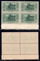 Colonie - Emissioni Generali - 1932 - 25 Cent Garibaldi (3) - Quartina - Gomma Integra (60) - Other & Unclassified