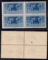 Colonie - Emissioni Generali - 1932 - 1,25 Lire Garibaldi (7) In Quartina - Gomma Integra - Piccola Aderenza Di Carta Su - Other & Unclassified