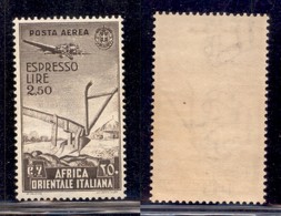Colonie - Africa Orientale Italiana - 1938 - 2,50 Lire Espresso Aereo Soggetti Vari (13) - Gomma Integra (62,5) - Andere & Zonder Classificatie
