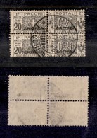 Colonie - Eritrea - 1917/1924 - 20 Cent Pacchi Postali Soprastampato (11) - Coppia Verticale - Usati (30) - Other & Unclassified
