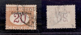 Colonie - Eritrea - 1903 - 20 Cent Segnatasse Soprastampato (3) - Usato (50) - Autres & Non Classés