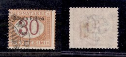 Colonie - Eritrea - 1903 - 30 Cent Segnatasse Soprastampato (4) - Usato (60) - Autres & Non Classés