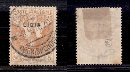 Colonie - Libia - 1916 - 20 Cent Croce Rossa Soprastampato (16) - Usato (40) - Autres & Non Classés