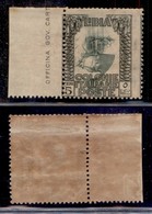 Colonie - Libia - 1921 - 5 Cent Pittorica (23c) Bordo Foglio Con Centro Capovolto - Gomma Integra Con Falla Naturale In  - Autres & Non Classés