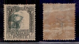 Colonie - Libia - 1921 - 5 Cent Pittorica (23g) Con Centro Spostato A Sinistra - Gomma Integra - Otros & Sin Clasificación