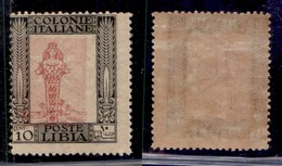 Colonie - Libia - 1921 - 10 Cent Pittorica (24g) Con Centro Spostato - Gomma Originale (30) - Otros & Sin Clasificación