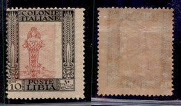 Colonie - Libia - 1921 - 10 Cent Pittorica (24g) Con Centro Spostato - Gomma Originale (30) - Autres & Non Classés