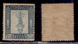 Colonie - Libia - 1921 - 25 Cent Pittorica (26c) Con Centro Capovolto - Gomma Originale (30) - Otros & Sin Clasificación