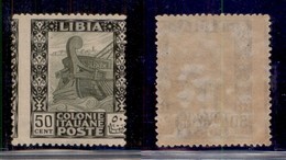 Colonie - Libia - 1921 - 50 Cent Pittorica (28 Varietà T) Con Dentellatura Verticale Spostata - Gomma Originale - Otros & Sin Clasificación