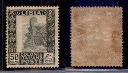 Colonie - Libia - 1921 - 50 Cent Pittorica (28g) Con Centro Spostato - Gomma Originale (120) - Autres & Non Classés