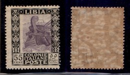 Colonie - Libia - 1921 - 55 Cent Pittorica (29) - Centro Spostato - Gomma Originale (50+) - Otros & Sin Clasificación