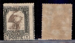 Colonie - Libia - 1924 - 2 Cent Pittorica (45) - Dentellatura Verticale Spostata - Gomma Integra - Autres & Non Classés