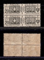 Colonie - Libia - 1918 - 20 Cent Soprastampati (3) - Coppia Verticale - Gomma Integra (64+) - Autres & Non Classés